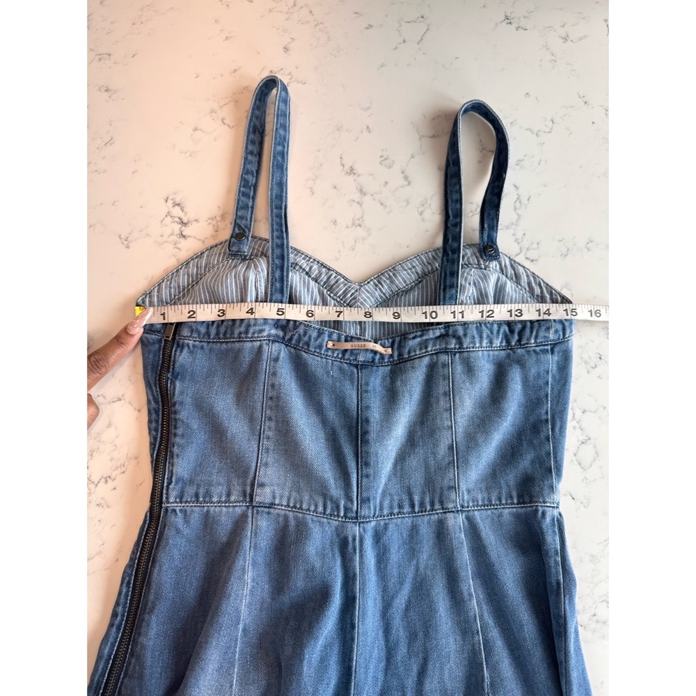 GUESS Culotte Denim Jumpsuit - Size 4 - Picture 15 of 15